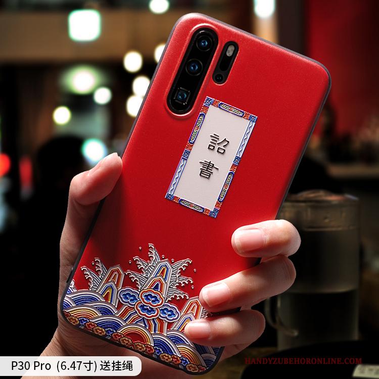 Huawei P30 Pro Anti-fall Hanger Nieuw Geel Hoesje Telefoon Dun Net Red