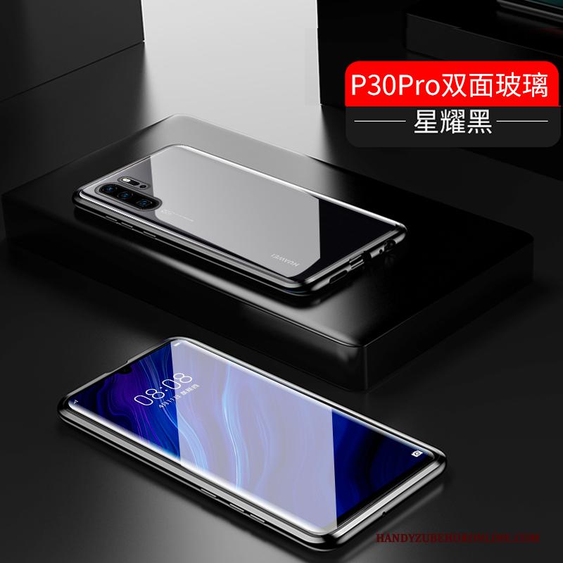 Huawei P30 Pro Bescherming Gehard Glas All Inclusive Hoesje Telefoon Mobiele Telefoon Metaal Anti-fall