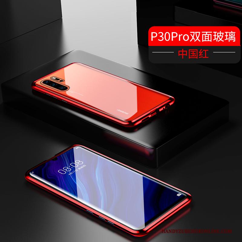 Huawei P30 Pro Bescherming Gehard Glas All Inclusive Hoesje Telefoon Mobiele Telefoon Metaal Anti-fall