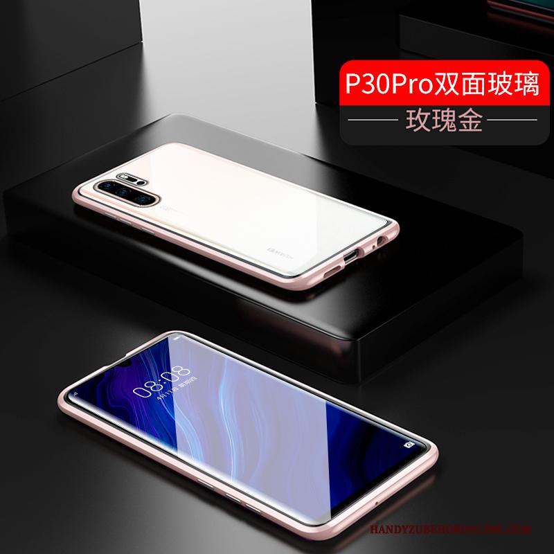 Huawei P30 Pro Bescherming Gehard Glas All Inclusive Hoesje Telefoon Mobiele Telefoon Metaal Anti-fall