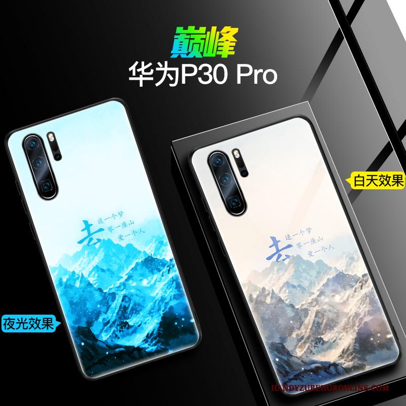 Huawei P30 Pro Bescherming Siliconen Hoesje Telefoon Net Red Glas Trendy Merk