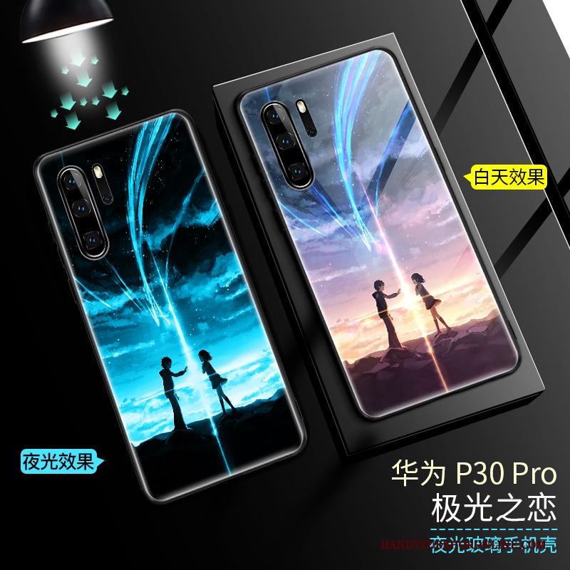 Huawei P30 Pro Bescherming Siliconen Hoesje Telefoon Net Red Glas Trendy Merk