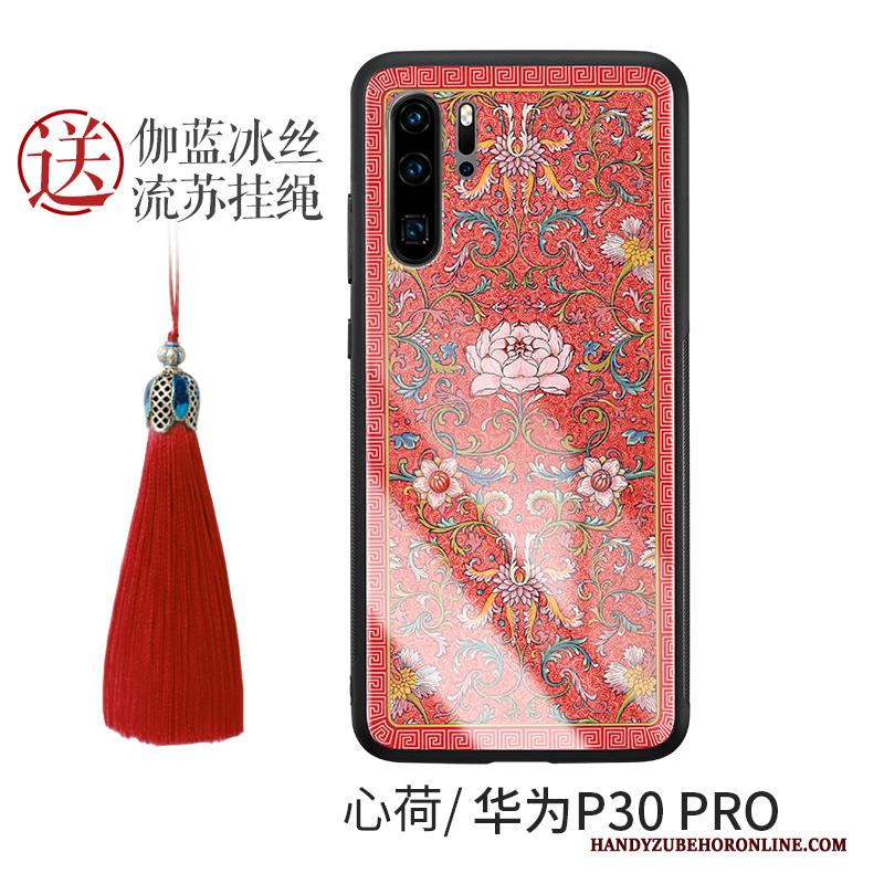 Huawei P30 Pro Glas Siliconen Trend Persoonlijk Hoesje Telefoon All Inclusive Chinese Stijl