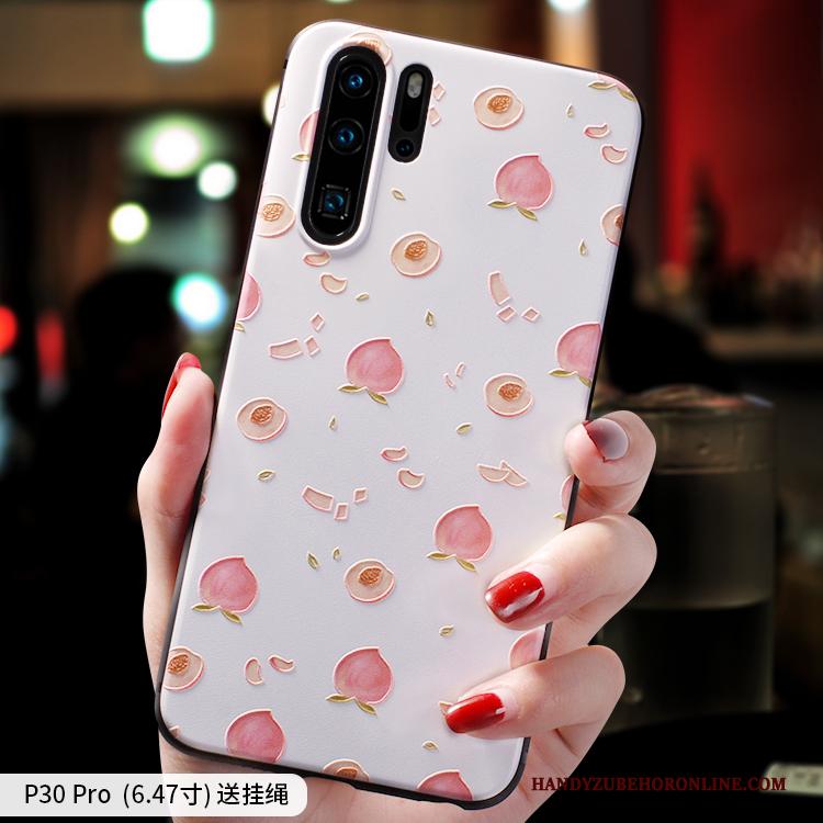 Huawei P30 Pro Hoes Groen Schrobben Hoesje Telefoon Dun Net Red Trendy Merk