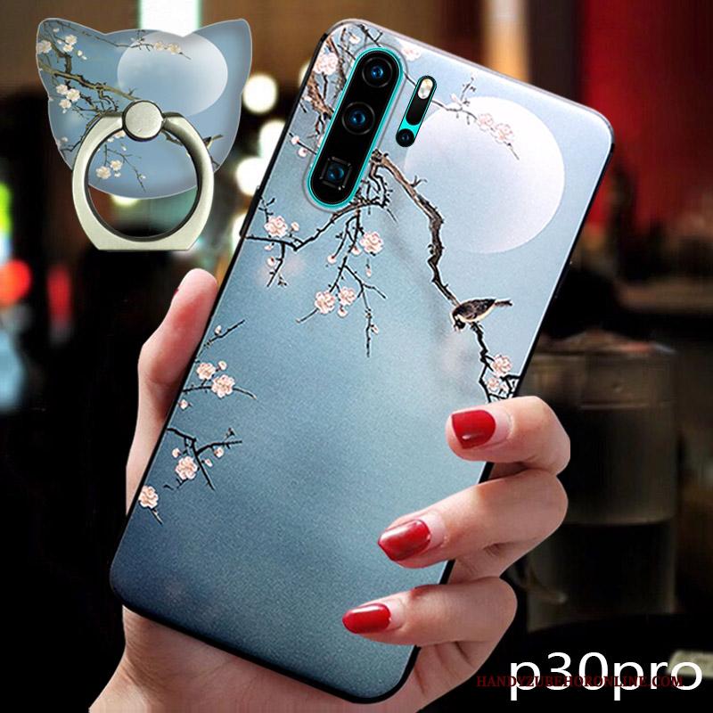 Huawei P30 Pro Hoesje Persoonlijk Blauw Bescherming Scheppend Trend Jeugd Chinese Stijl