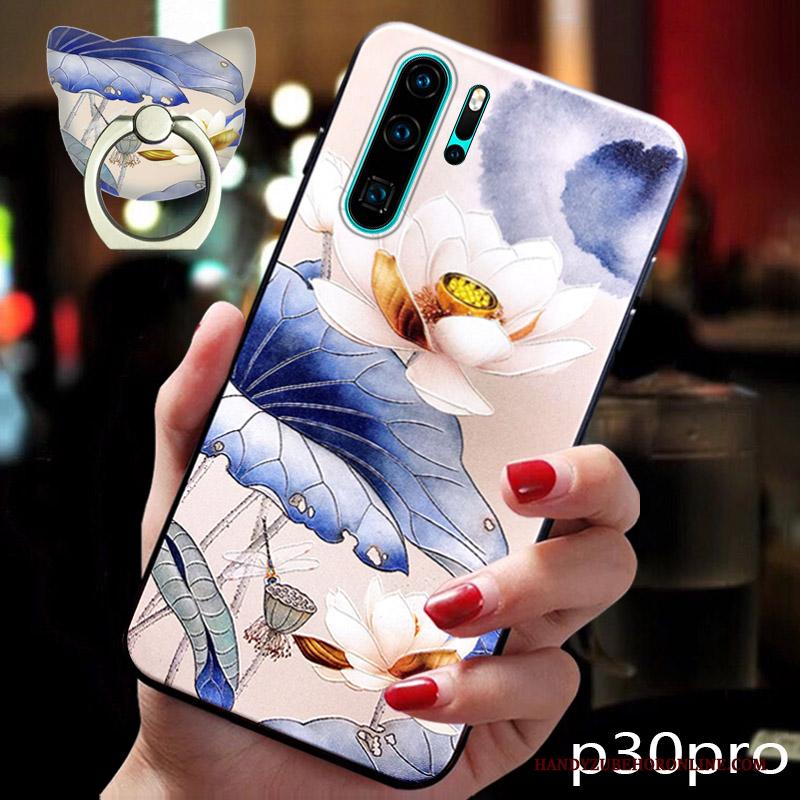 Huawei P30 Pro Hoesje Persoonlijk Blauw Bescherming Scheppend Trend Jeugd Chinese Stijl