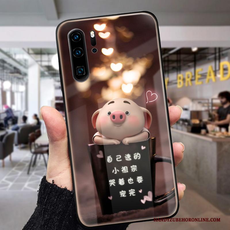 Huawei P30 Pro Hoesje Telefoon Anti-fall Lovers Mooie Spotprent Rood Net Red