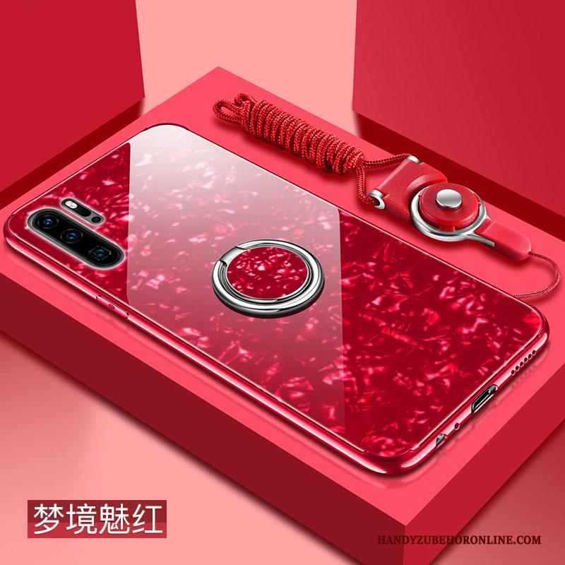 Huawei P30 Pro Hoesje Telefoon Zacht Wit Anti-fall Siliconen Net Red Glas