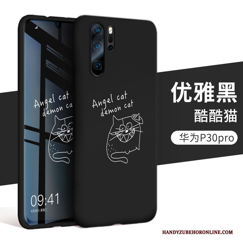 Huawei P30 Pro Hoesje Telefoon Zwart Anti-fall Zacht Siliconen Bescherming All Inclusive