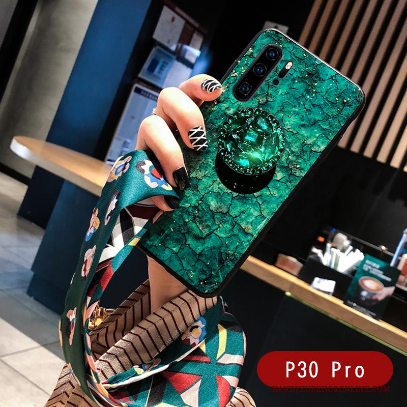 Huawei P30 Pro Hoesje Vintage Zacht Purper Wind Bescherming Siliconen Zijde