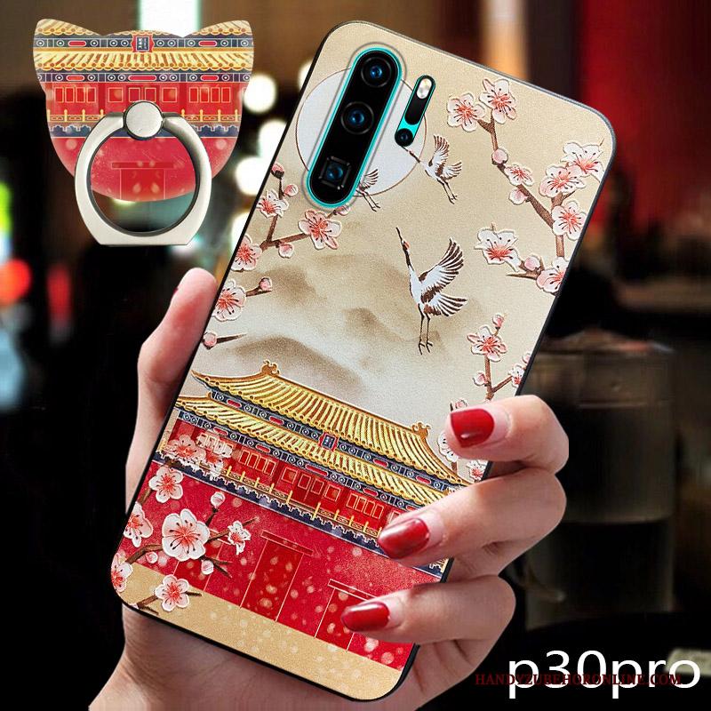 Huawei P30 Pro Scheppend Rood Paleis Vintage Hoesje Telefoon Persoonlijk Jeugd