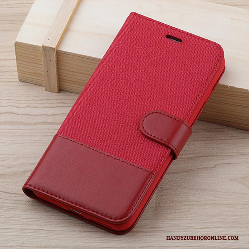 Huawei P30 Pro Siliconen Folio Leren Etui Anti-fall Hoesje Telefoon Bescherming Rood