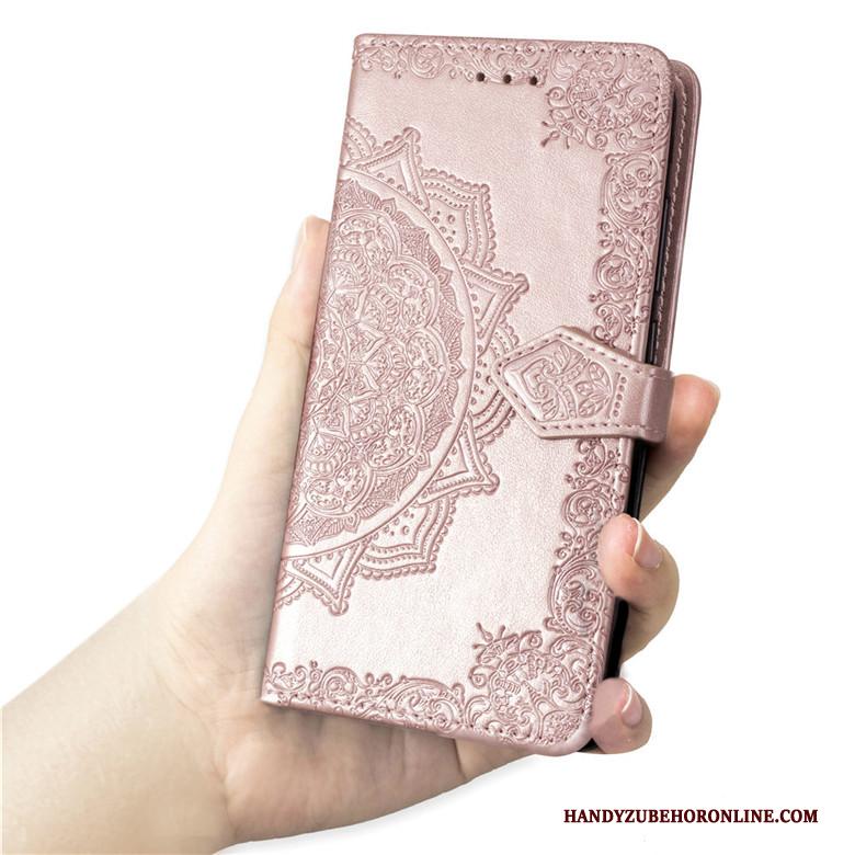 Huawei P30 Purper Anti-fall Zacht Leren Etui Hoesje Telefoon All Inclusive Bescherming