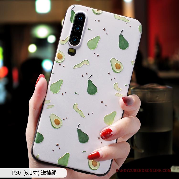 Huawei P30 Schrobben Dun Trendy Merk Hoesje Telefoon Anti-fall Scheppend Bescherming