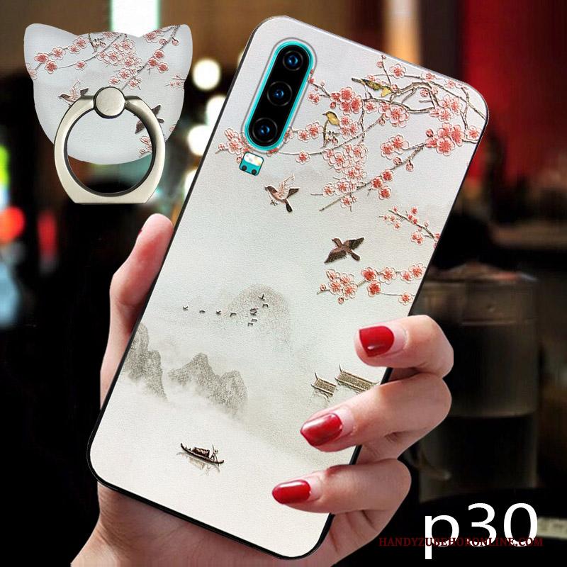 Huawei P30 Trendy Merk Vers Hoesje Zacht Wit All Inclusive Siliconen