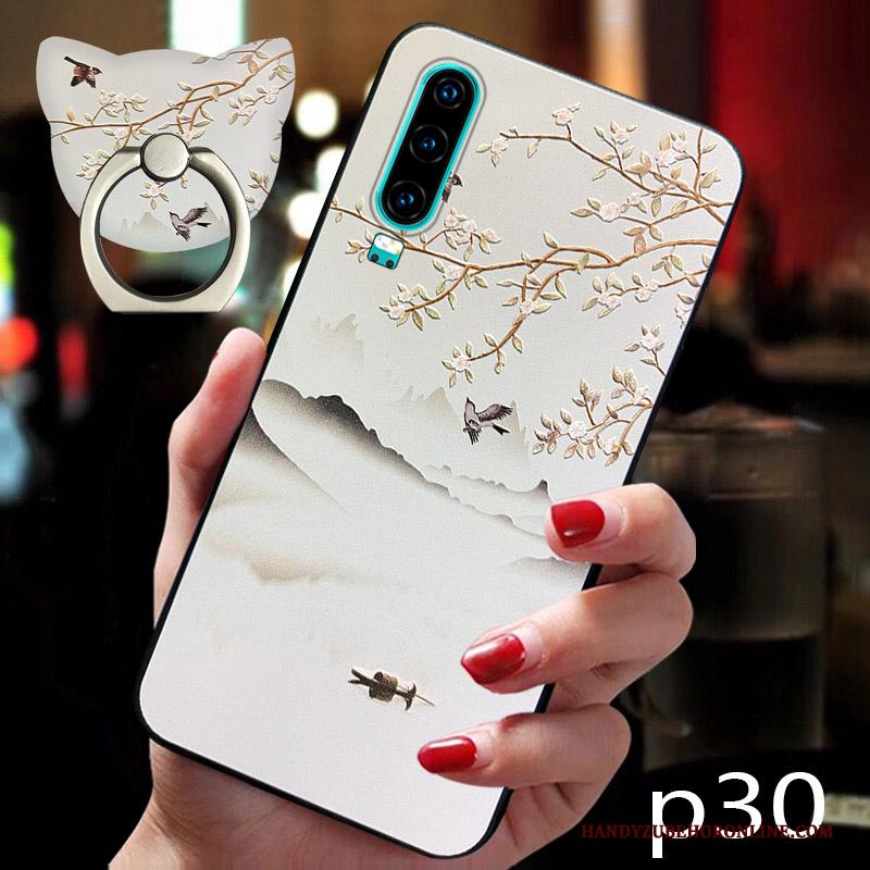 Huawei P30 Trendy Merk Vers Hoesje Zacht Wit All Inclusive Siliconen