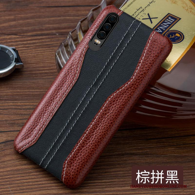 Huawei P30 Verbinding Trendy Merk Mode Hoesje Telefoon Elegante Achterklep Bescherming