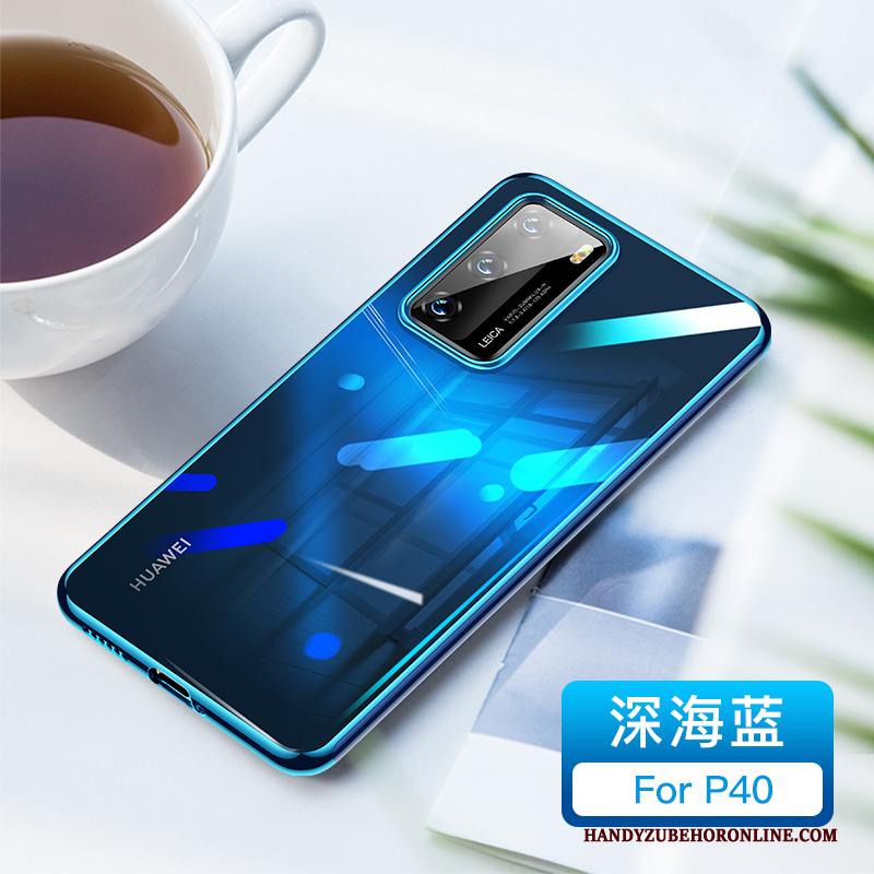 Huawei P40 Blauw Nieuw Hoes High End Bescherming Hoesje Zacht