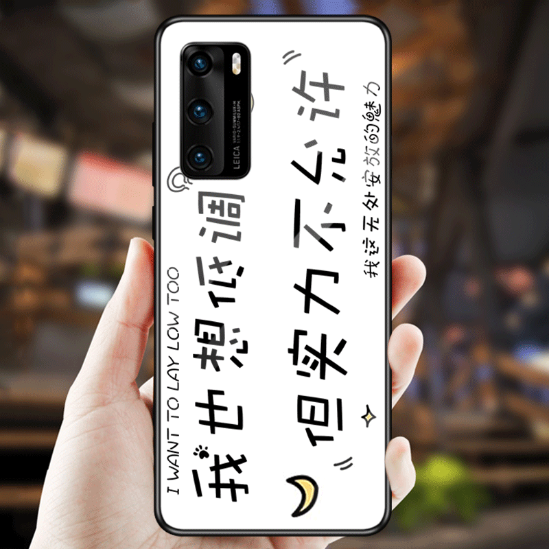 Huawei P40 Glas Hoes Tempereren Hoesje Spiegel Trend Telefoon