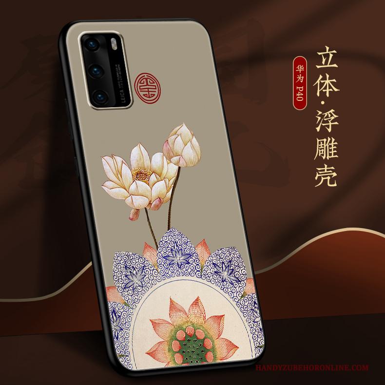 Huawei P40 Hoesje All Inclusive Persoonlijk Schrobben Dun Scheppend Trendy Merk Anti-fall