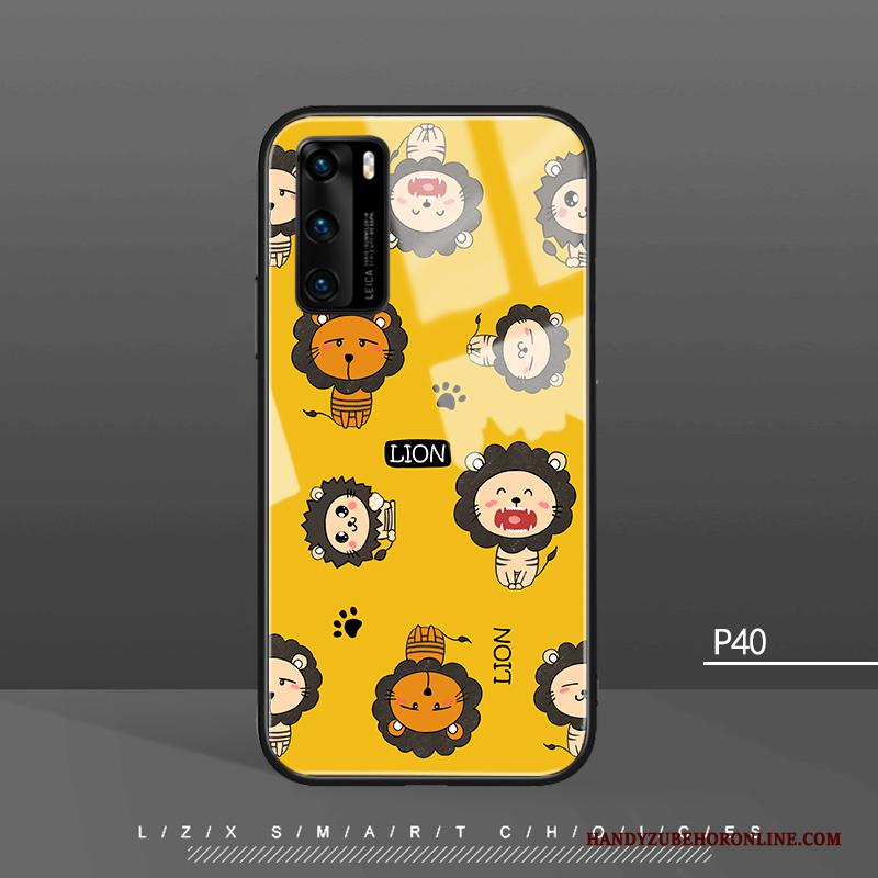 Huawei P40 Hoesje Beren Hanger Hoes Trendy Merk Wit Spotprent Mooie