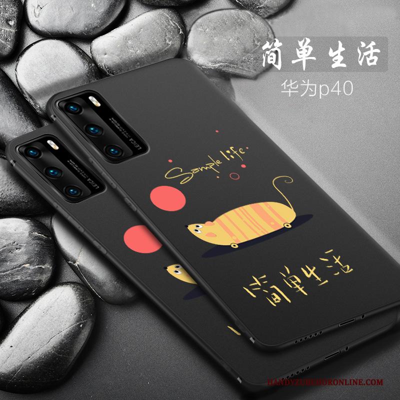 Huawei P40 Hoesje Hoes All Inclusive Super Zwart Trend Siliconen Bescherming