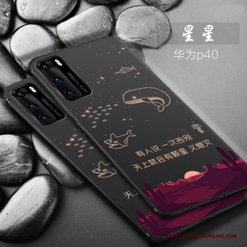 Huawei P40 Hoesje Hoes All Inclusive Super Zwart Trend Siliconen Bescherming