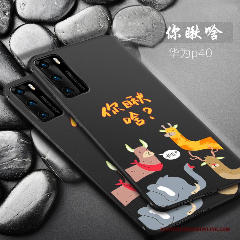 Huawei P40 Hoesje Hoes All Inclusive Super Zwart Trend Siliconen Bescherming