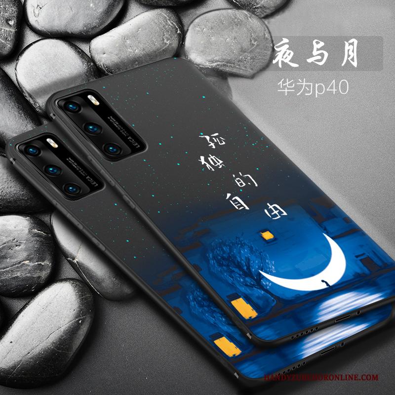 Huawei P40 Hoesje Hoes All Inclusive Super Zwart Trend Siliconen Bescherming