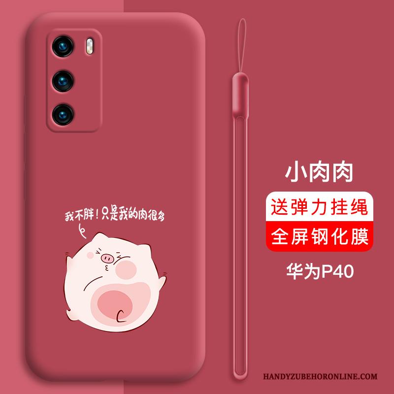 Huawei P40 Hoesje Trendy Merk Net Red Hoes Anti-fall Hemming Dun Scheppend