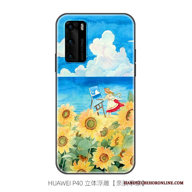 Huawei P40 Hoesje Vers Persoonlijk Scheppend Spotprent Kunst Mooie Zacht