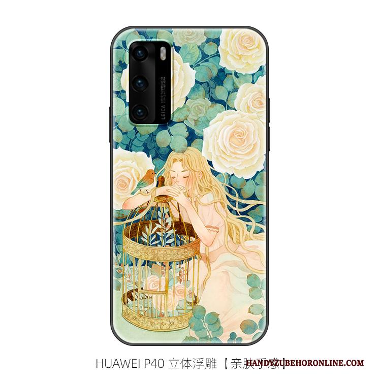 Huawei P40 Hoesje Vers Persoonlijk Scheppend Spotprent Kunst Mooie Zacht