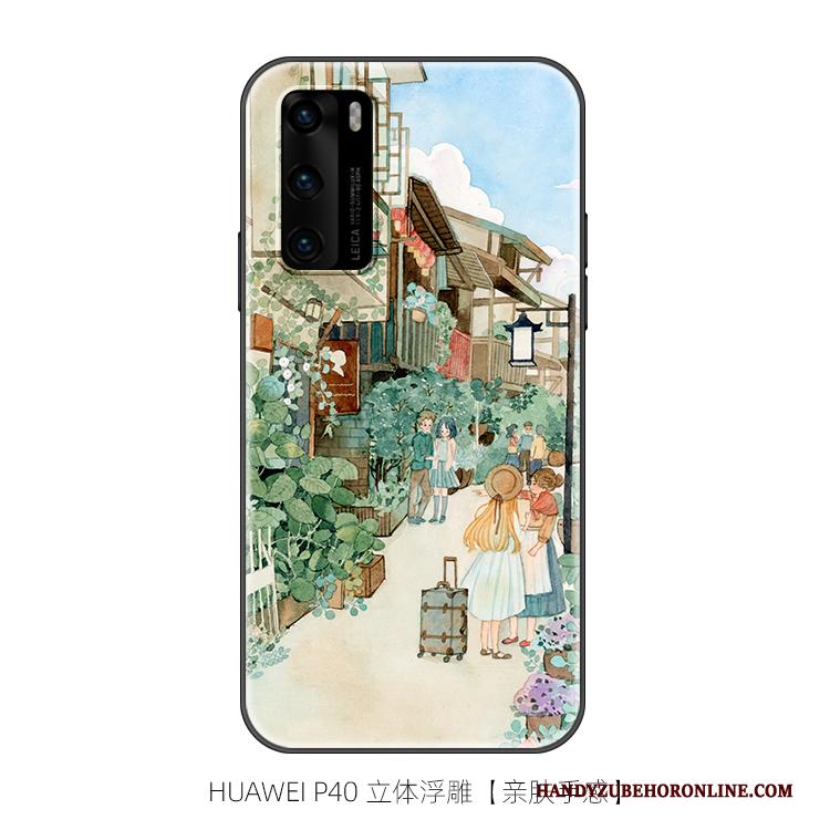 Huawei P40 Hoesje Vers Persoonlijk Scheppend Spotprent Kunst Mooie Zacht