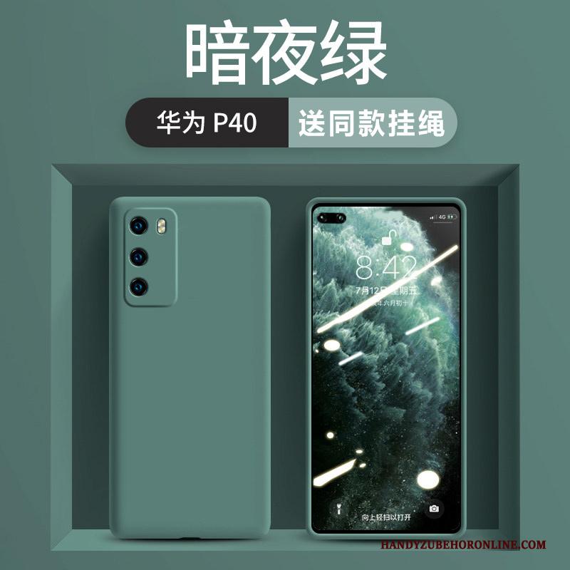 Huawei P40 Hoesje Zacht Mooie All Inclusive Siliconen Net Red Wit Zuiver