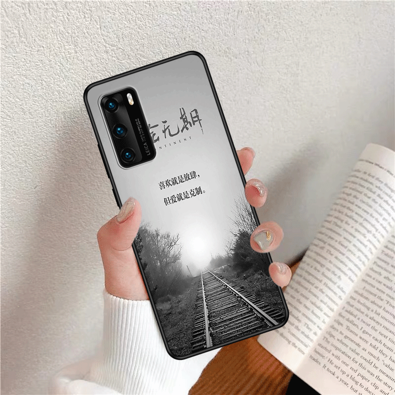 Huawei P40 Kunst Pas Hoesje Schrobben Siliconen Wind Telefoon