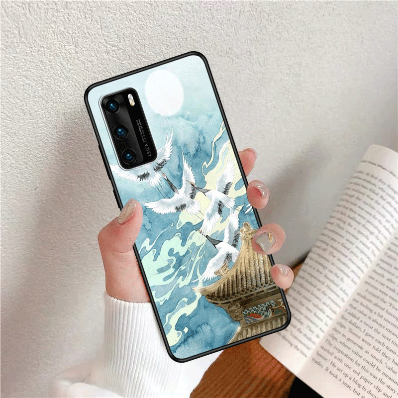 Huawei P40 Kunst Pas Hoesje Schrobben Siliconen Wind Telefoon