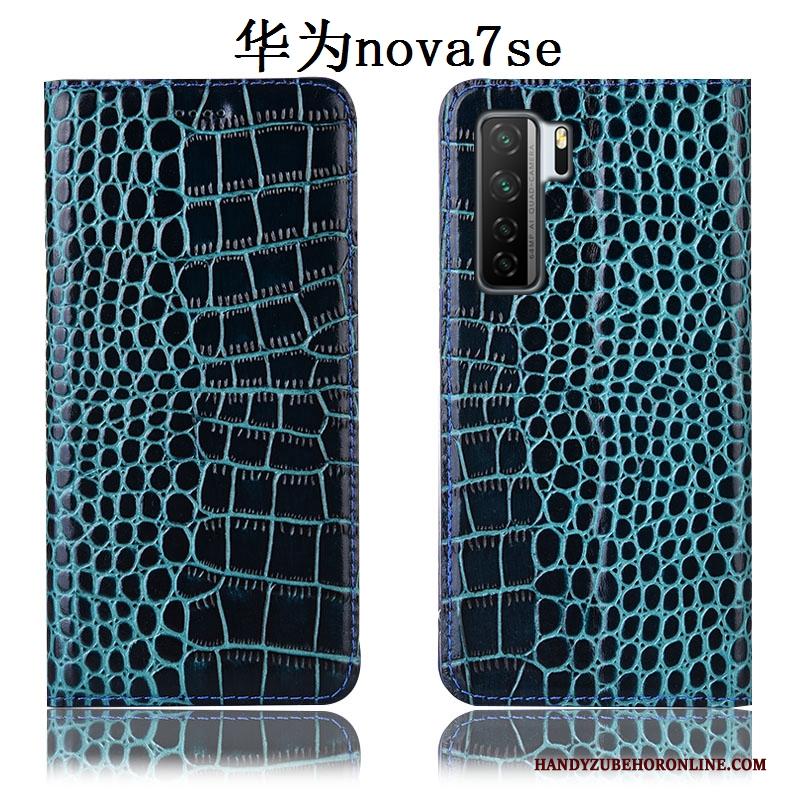 Huawei P40 Lite 5g Zwart Hoesje Telefoon Folio All Inclusive Anti-fall Krokodil Bescherming