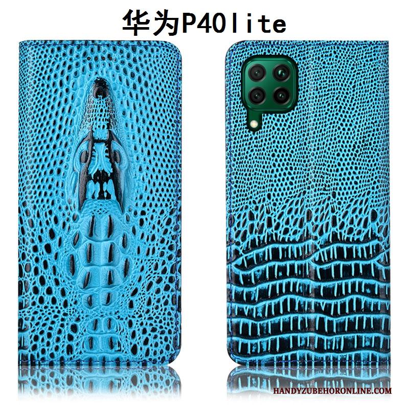 Huawei P40 Lite All Inclusive Bescherming Hoes Folio Leren Etui Hoesje Telefoon Geel