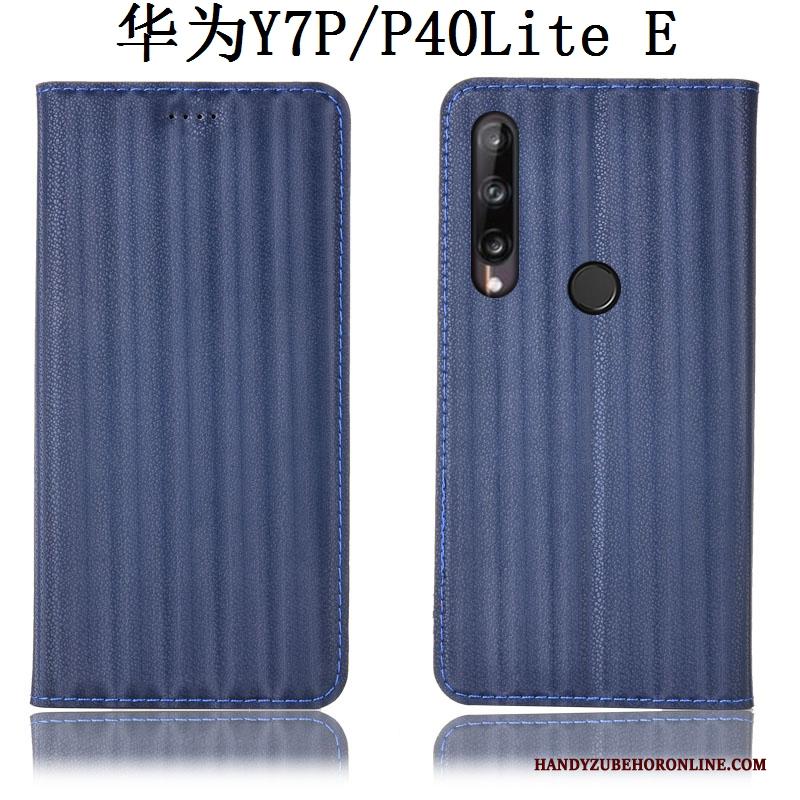 Huawei P40 Lite E Echt Leer Verloop Anti-fall Hoesje Telefoon Patroon Folio Bescherming
