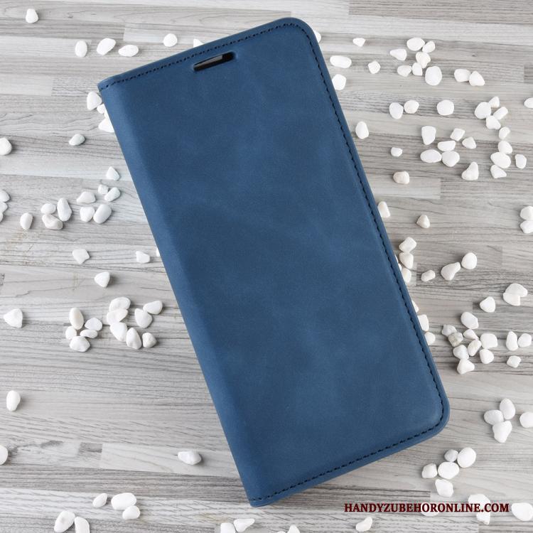 Huawei P40 Lite Hoesje Telefoon Portemonnee Clamshell Grijs Kaart Ondersteuning Leren Etui