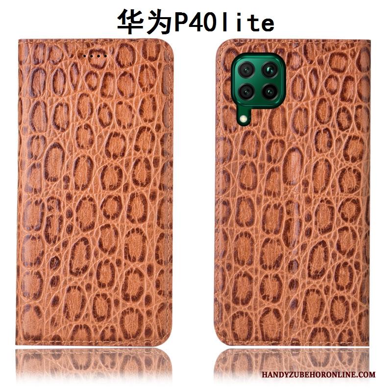 Huawei P40 Lite Leren Etui Anti-fall Hoes Hoesje Telefoon All Inclusive Bescherming Rood