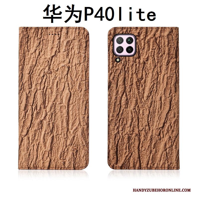 Huawei P40 Lite Siliconen Hoesje Zacht All Inclusive Leer Grijs Nieuw