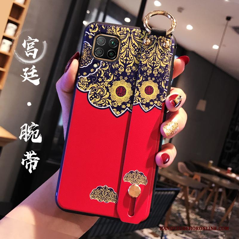 Huawei P40 Lite Wind Zacht Anti-fall Hoesje Rood Trendy Merk Net Red