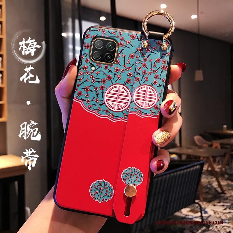 Huawei P40 Lite Wind Zacht Anti-fall Hoesje Rood Trendy Merk Net Red