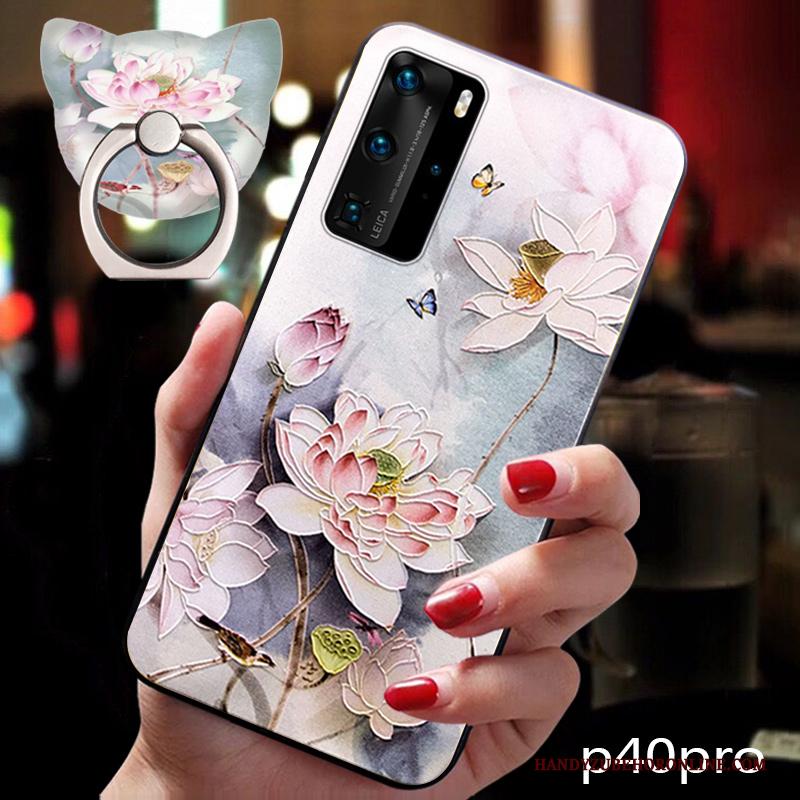 Huawei P40 Pro Anti-fall Hoes Hoesje Telefoon Trend Roze Net Red Wind