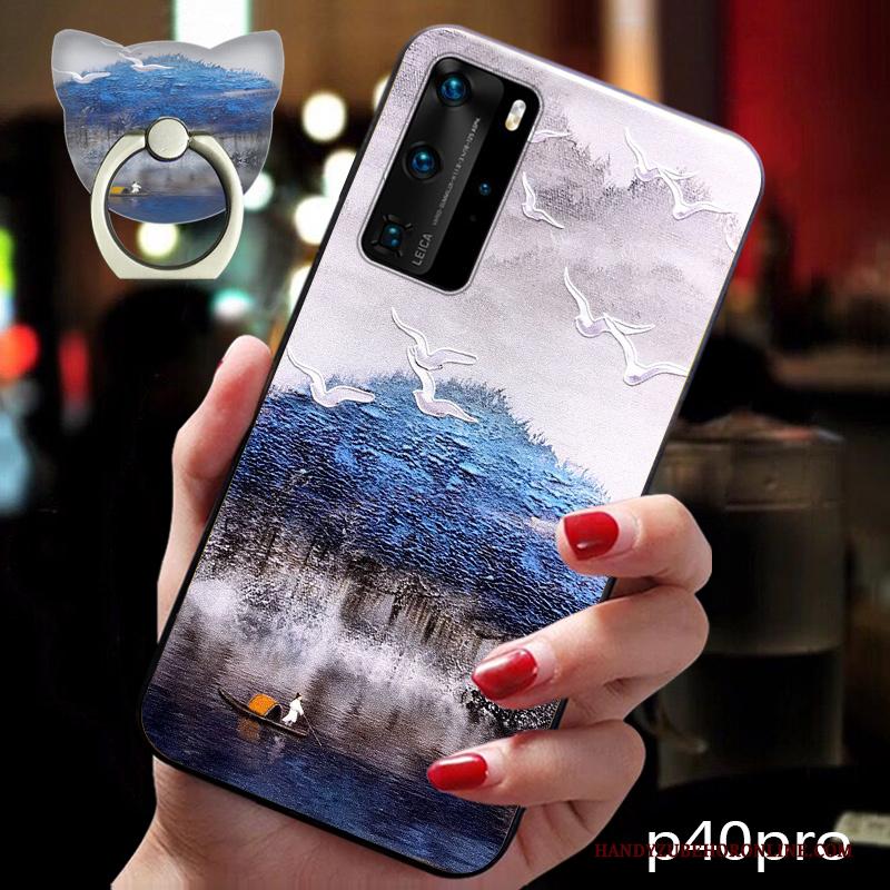 Huawei P40 Pro Anti-fall Hoes Hoesje Telefoon Trend Roze Net Red Wind