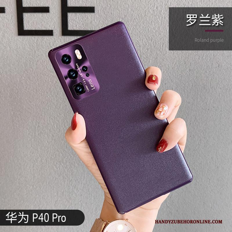 Huawei P40 Pro Dun Hoesje Anti-fall Leer Bescherming Telefoon Hard