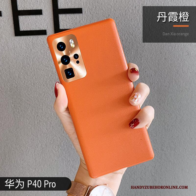 Huawei P40 Pro Dun Hoesje Anti-fall Leer Bescherming Telefoon Hard
