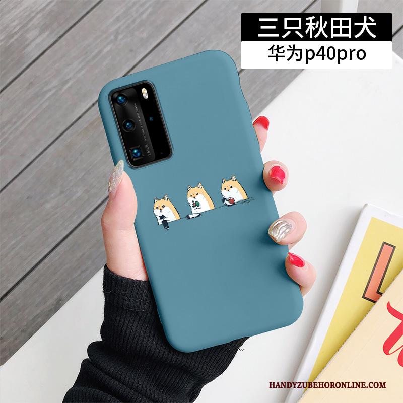 Huawei P40 Pro Hoesje Groen Lovers Hoes Siliconen Anti-fall Trend Bescherming