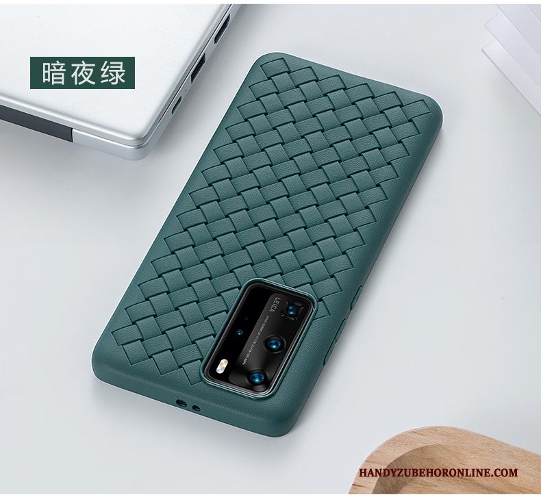 Huawei P40 Pro Hoesje Mobiele Telefoon Kwaliteit Weven Nieuw Zacht Echt Leer Persoonlijk